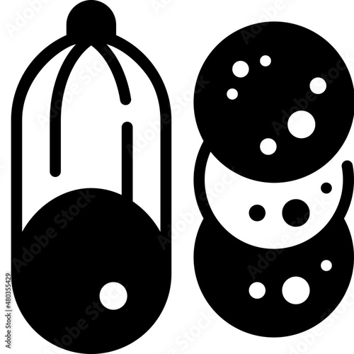 salami solid line icon