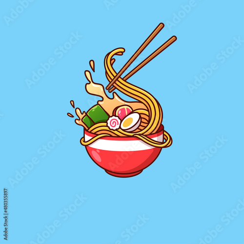ramen cartoon illustration 