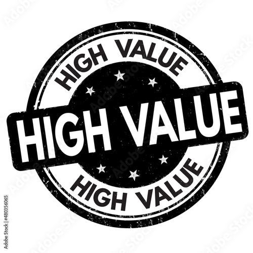 High value grunge rubber stamp