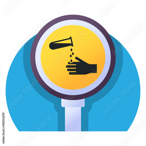 Corrosive Vector Icon Design, Yellow triangle warning signs, regulatory and guide symbol on white background, Modern industrial signal stock illustration, Avoid to touch with Naked Hands Concept, 