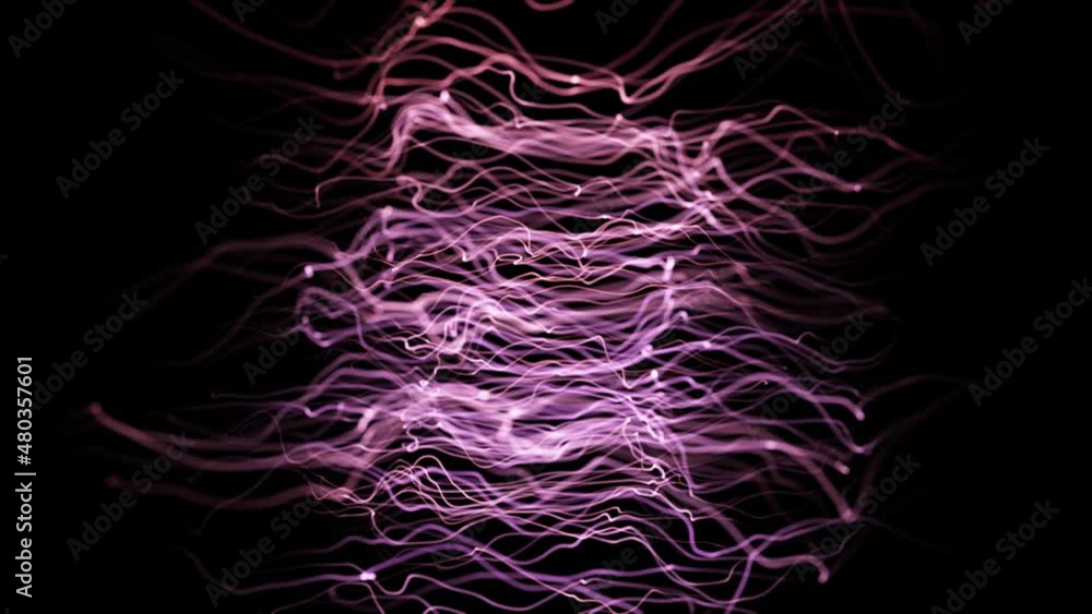 Vidéo Stock Abstract Strings Waving Fx Background Loop/ 4k animation of ...