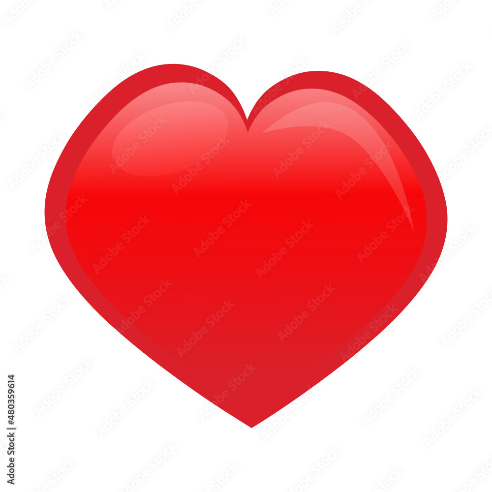 Red heart on white background. svg