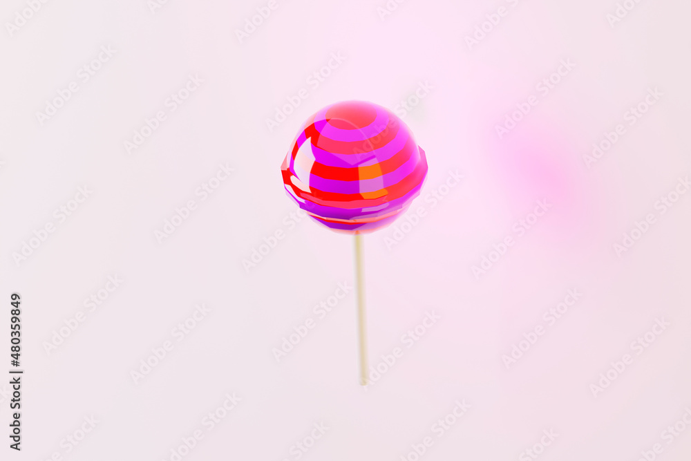 Trendy cute realistic lollipop on stick twisted isolated candy 3d render 3d illustration Trendy cute realistic lollipop on stick twisted isolated candy 3d render 3d illustration