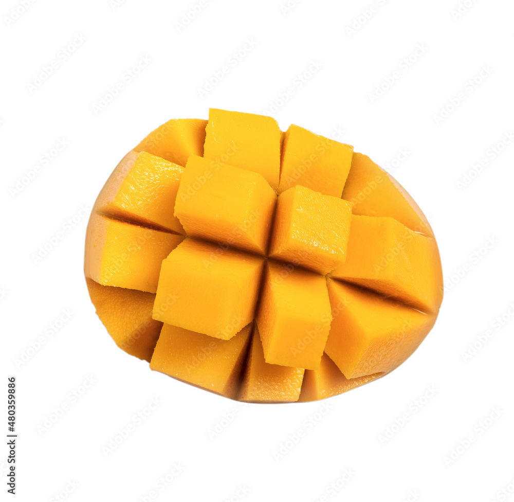 Beautiful delicious mango isolated on white table background. Beautiful delicious mango isolated on white table background.