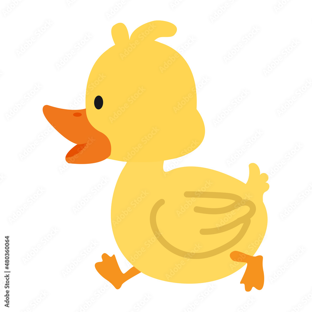 Cute little yellow Duck walk flat Cute little yellow Duck walk flat