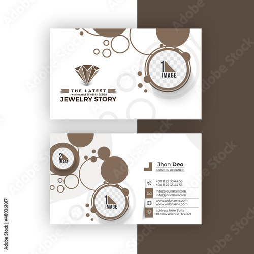 Jewelry Store Business Card Set- Creative and Clean Business Card Template.