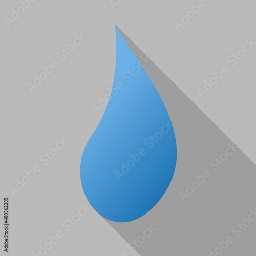 Logo gota de agua, ilustración minimalista de líquido.