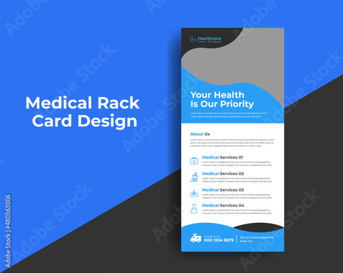 Medical dl rack card template