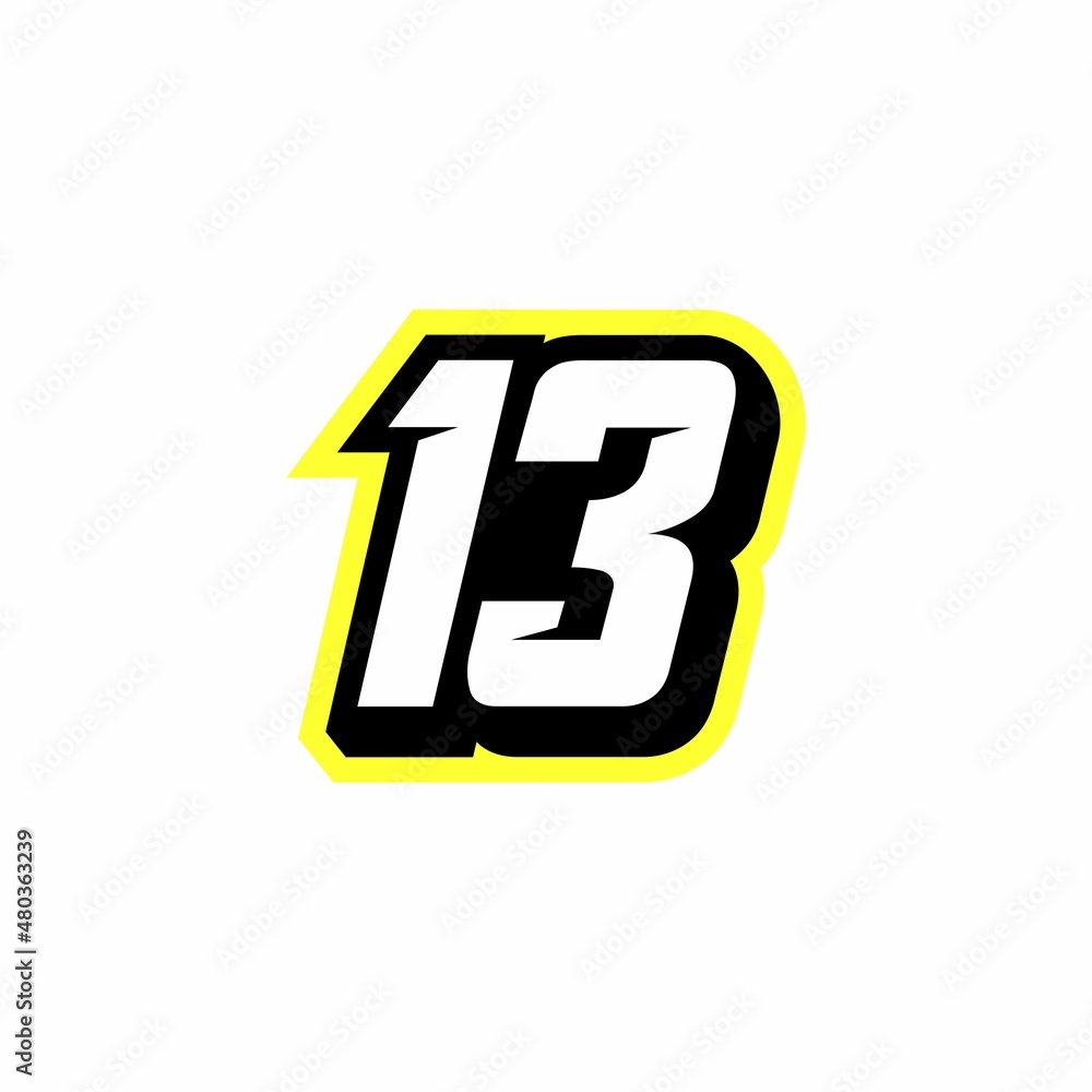 Racing number 13 logo design inspiration Racing number 13 logo design inspiration