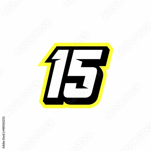 Racing number 15 logo design inspiration
