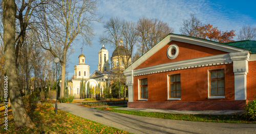 Gomel, Belarus - October 20, 2013: Paskevichi palace and park ensemble