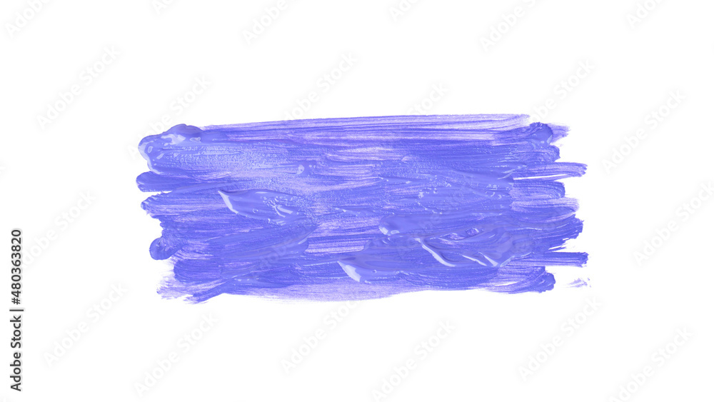 Fototapeta premium blue stroke of watercolor paint isolated on white . very peri color