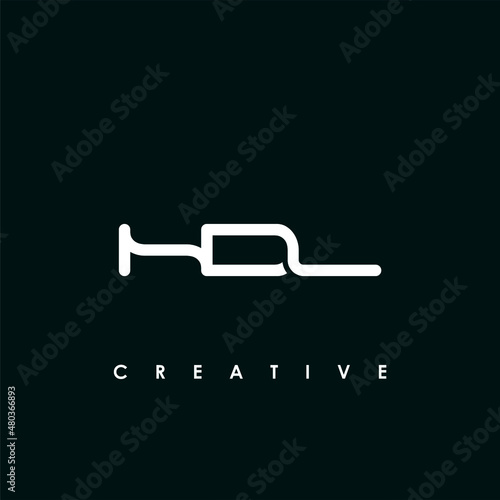 HDL Letter Initial Logo Design Template Vector Illustration