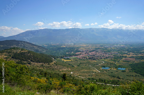 Landscape of Valle Peligna, Abruzzo, near Raiano and Anversa