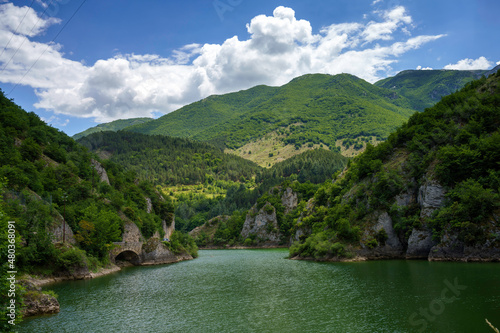 Road of Gole del Sagittario, famous canyon in Abruzzo photo