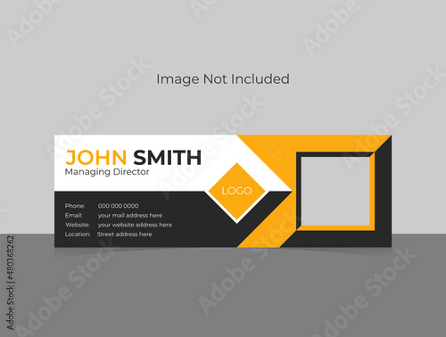 Modern email signature design template useing for social media,facebook,instagram cover banner profile photo gmail e-signature