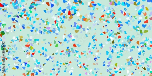 Light multicolor vector pattern with abstract shapes.