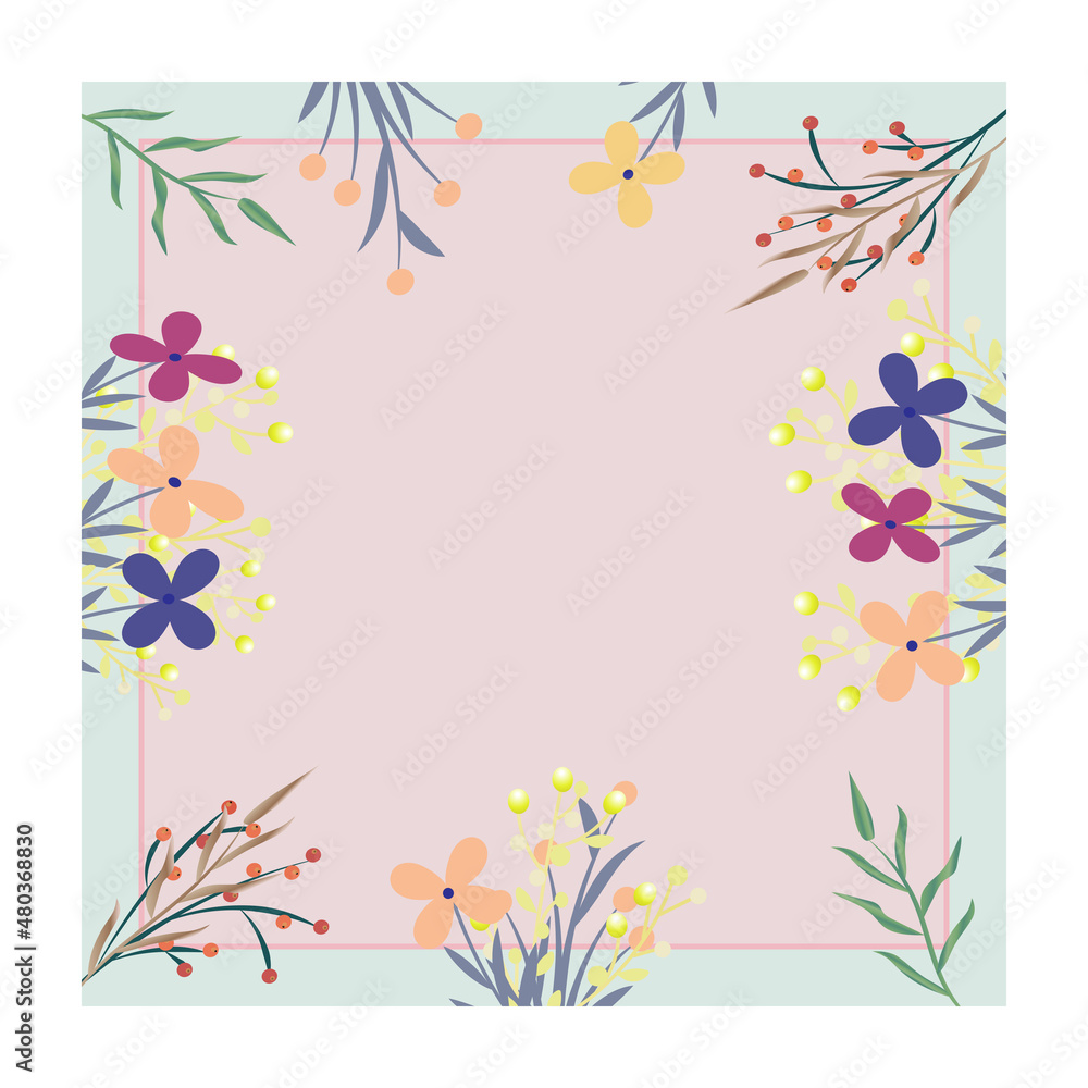 spring delicate flowers in a frame spring delicate flowers in a frame