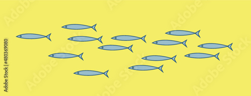 branco di sardine vettoriali