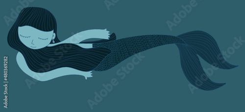 Sirena azzurra delle acque profonde