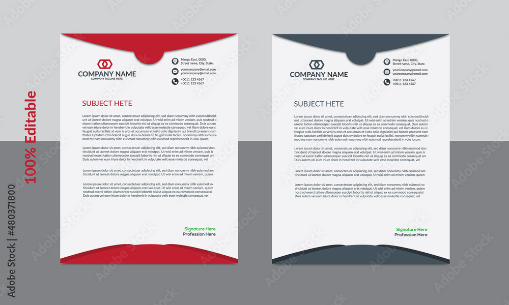 Abstract Letterhead Design, Modern Business Letterhead Design Template Abstract Letterhead Design, Modern Business Letterhead Design Template