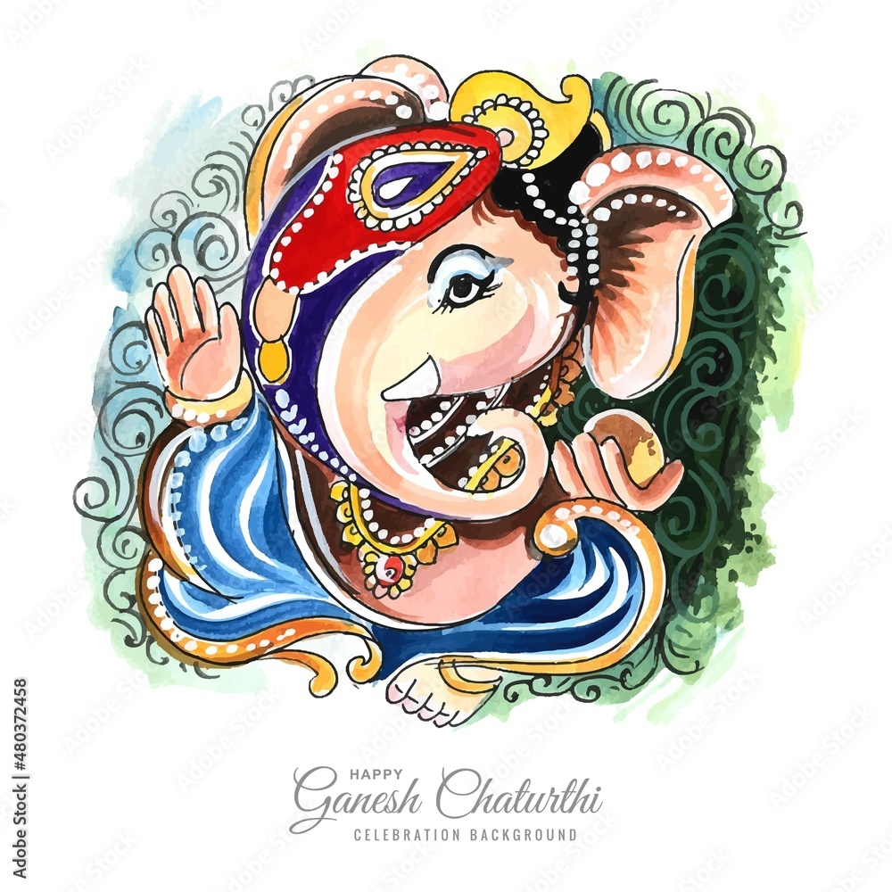 Obraz premium Utsavganesh chaturthi festival card background