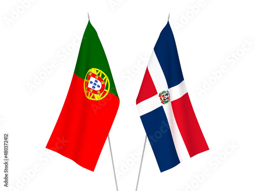 Dominican Republic and Portugal flags