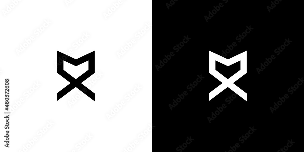 Modern and elegant MX initials logo design Modern and elegant MX initials logo design