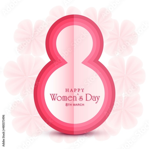 Beautiful womends day 8th of march greeting card background