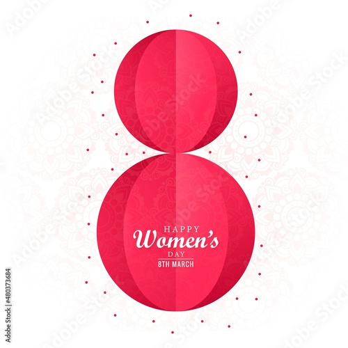 March 8th international happy womens day card