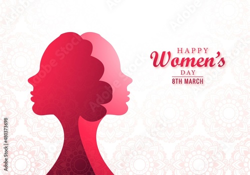 Happy Women's Day celebrations concept card design