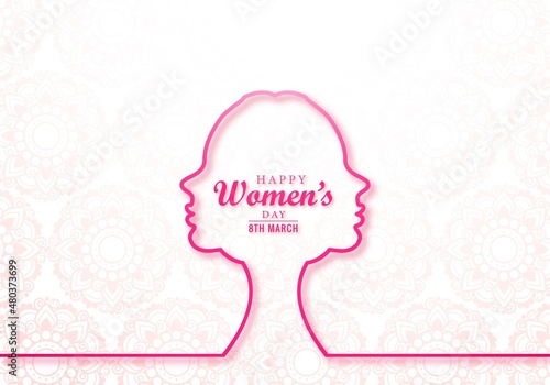 Happy Women's Day celebrations concept card design