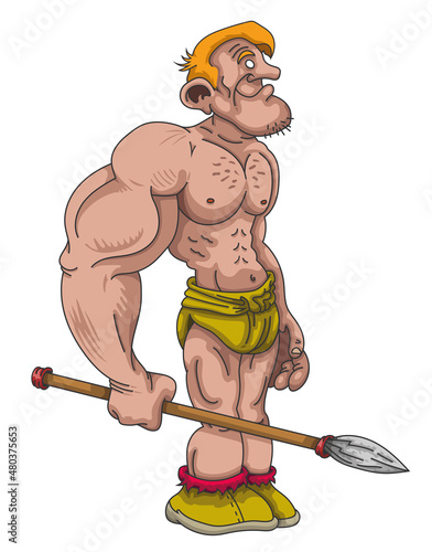 Obraz na płótnie Musclé à la lance