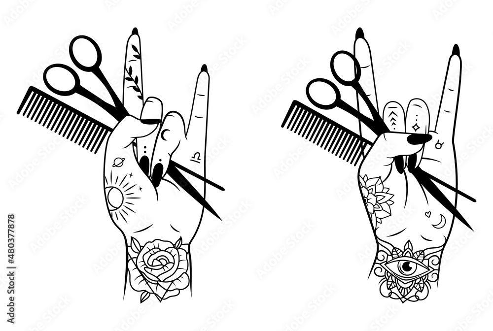 Tiny Scissors Temporary Tattoo - Set of 3 – Little Tattoos
