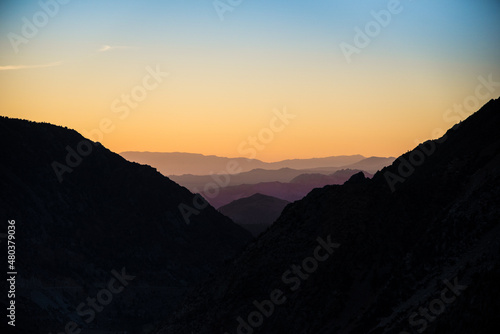 Beautiful Sunrise in the Mountains Just Outside of Yosemite National Park in California