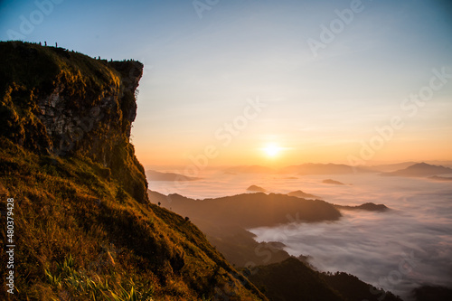 sunset on the coast photo