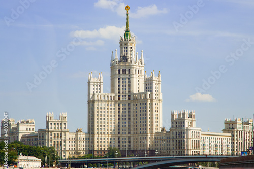 Residential building on Kotelnicheskaya embankment. One of the seven realized Stalinist skyscrapers in Moscow.