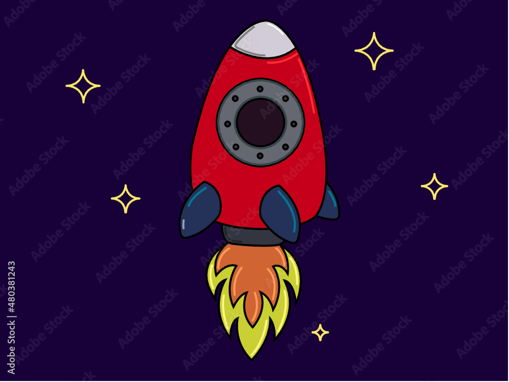 comic book style rocket dark sky space comic book style rocket dark sky space