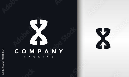 hourglass arrow logo
