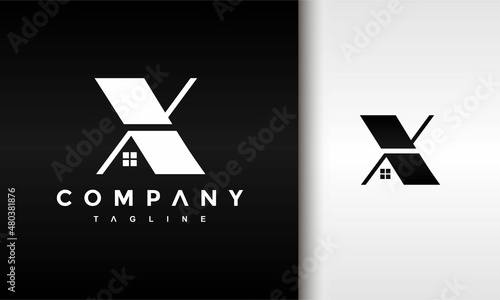 letter X house logo