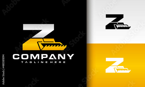 letter Z bulldozer logo