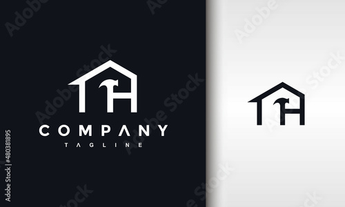 letter H hammer home logo