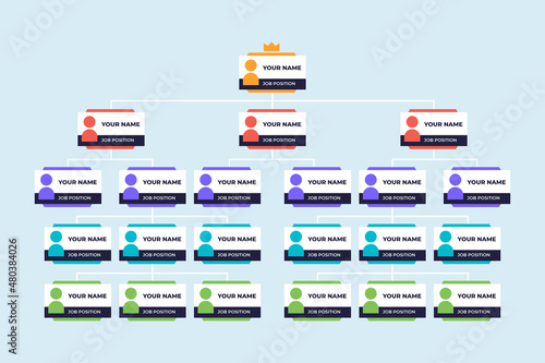 Organizational Chart Scheme Company Infographic