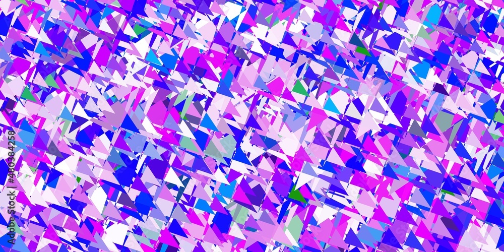 Light pink, blue vector template with triangle shapes. Light pink, blue vector template with triangle shapes.