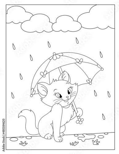 Beautiful cat coloring pages for kids