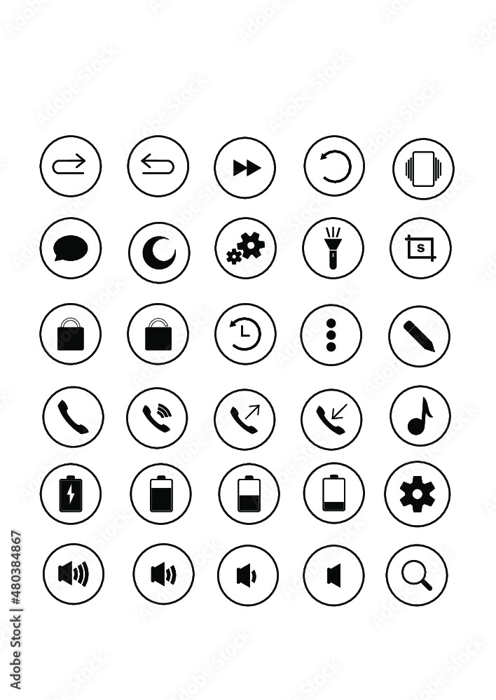 icons set of your mobile 