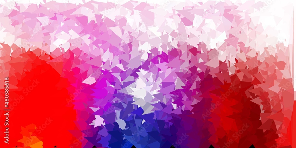 Obraz premium Dark blue, red vector triangle mosaic design.