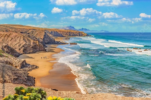 Atlantik Traumbucht an der Westküste von Fuerteventura Playa del Viejo Rey / Spanien	
