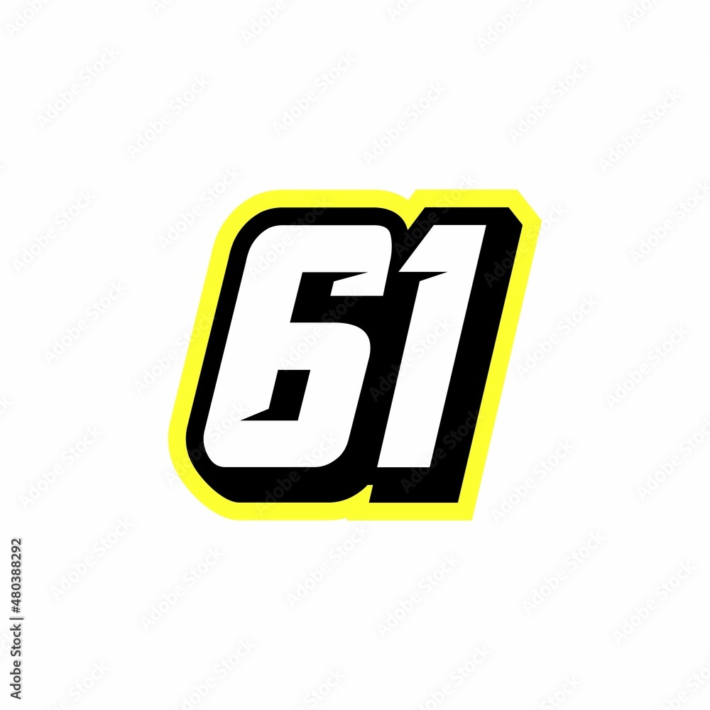 Racing number 61 logo design inspiration Racing number 61 logo design inspiration