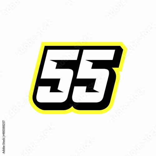 Racing number 55 logo design inspiration